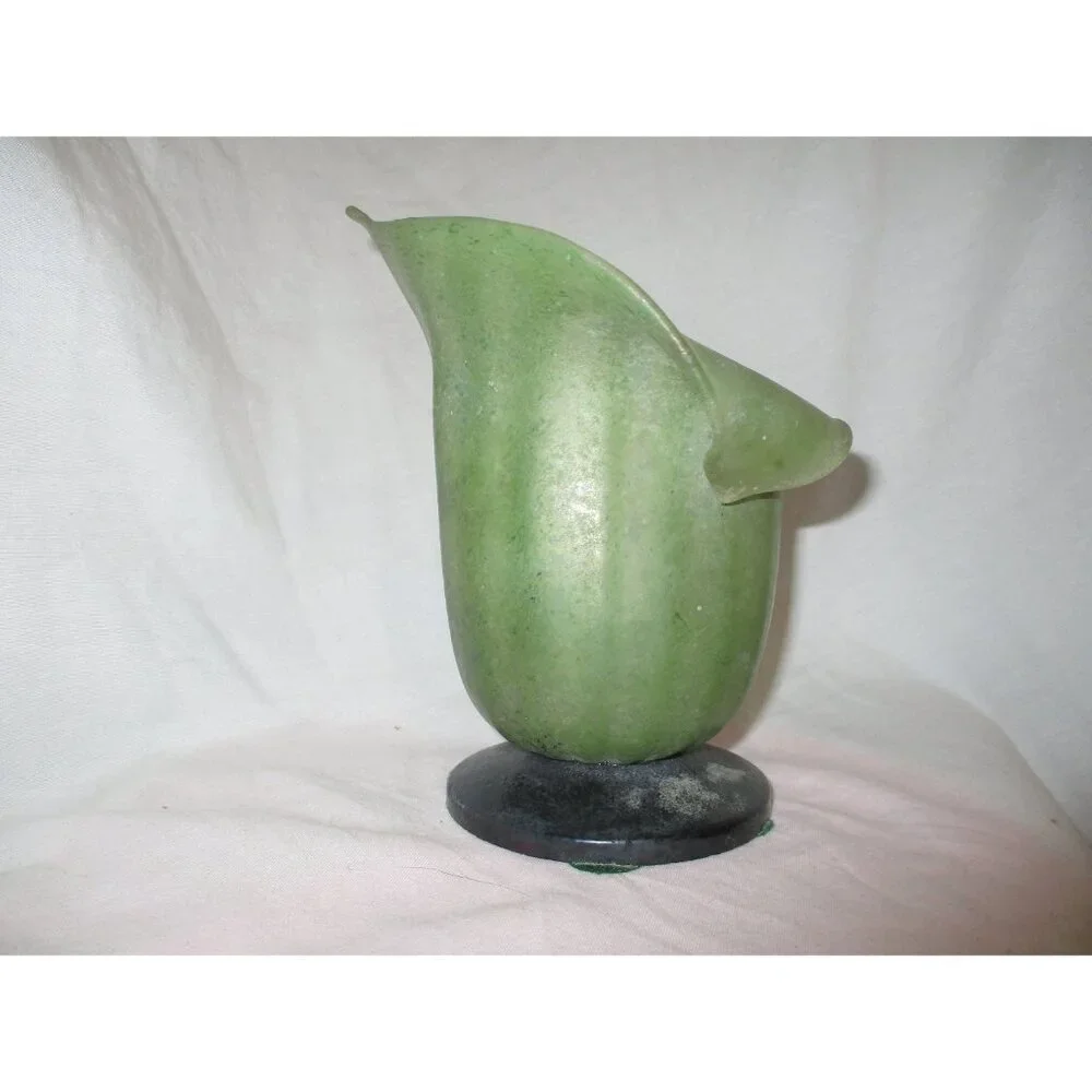 Vase Candle Holder Vintage‎ Sarreid Murano Glass Lily Candle Mid-Century